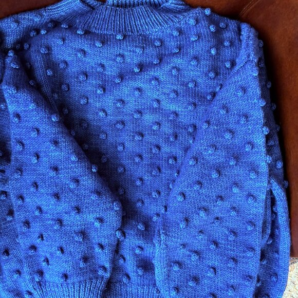Misha & Puff Adult Popcorn Sweater Wool in Blueberry (Size 1) - Picture 2 of 5